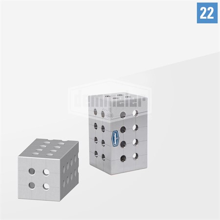 Distansblock U-form aluminium-titan