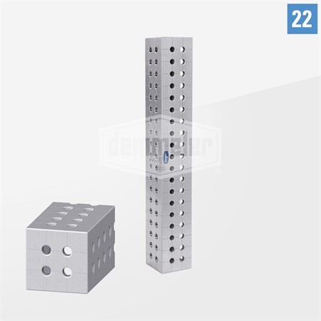 Distansblock U-form aluminium-titan