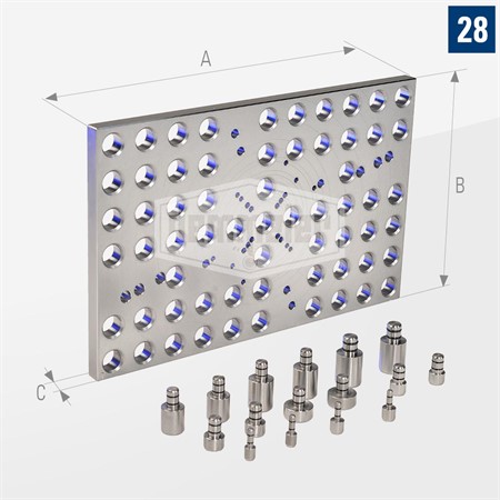 "Adapterplatta flänsar ANSI-Norm B 16.5, 150 lbs / 1/2""-8""  (350x250