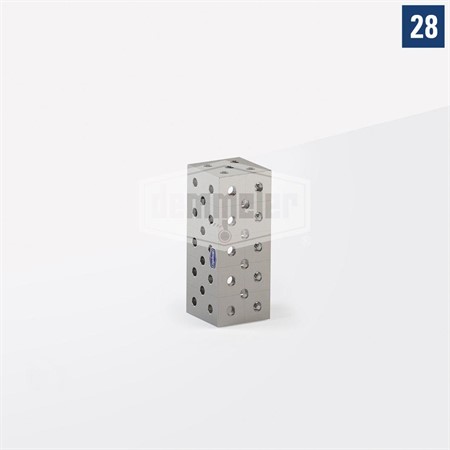 Distansblock U-form aluminum-titan