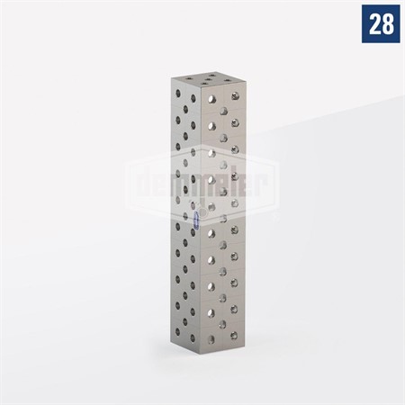 Distansblock U-form aluminum-titan